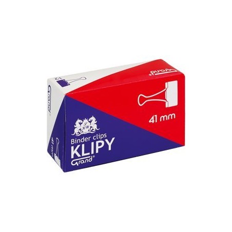 Klip 41Mm 12Szt (1.5/8 Cala) Czarny Grand 110-1095 Klipy Do Dokumentów