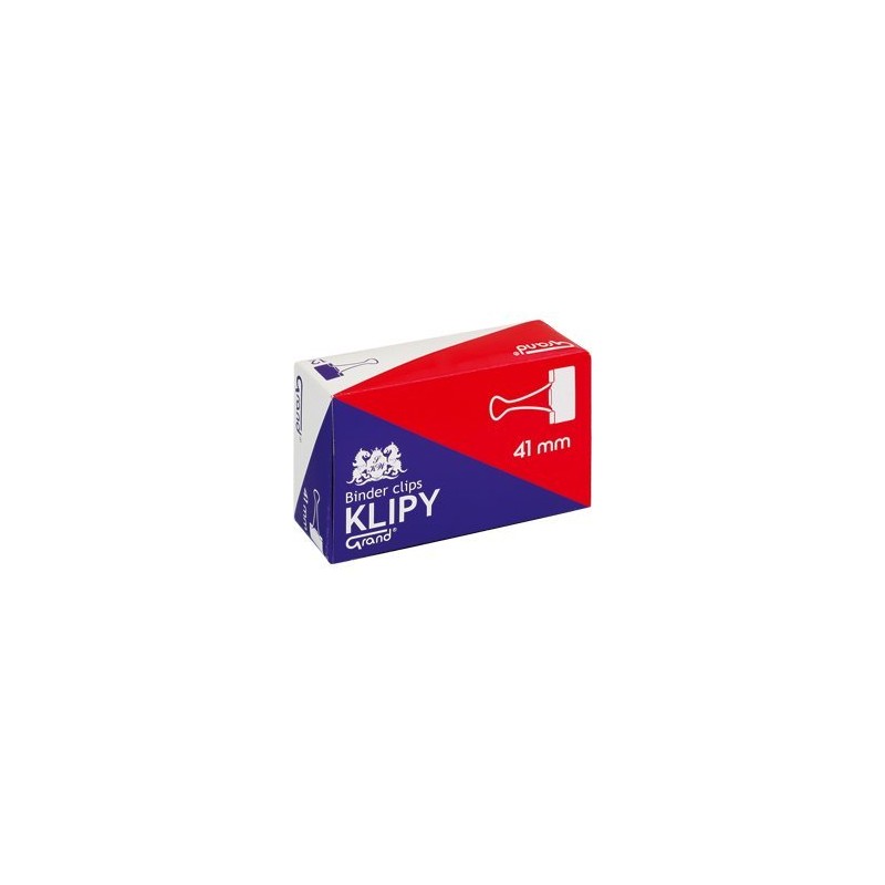 Klip 41Mm 12Szt (1.5/8 Cala) Czarny Grand 110-1095 Klipy Do Dokumentów