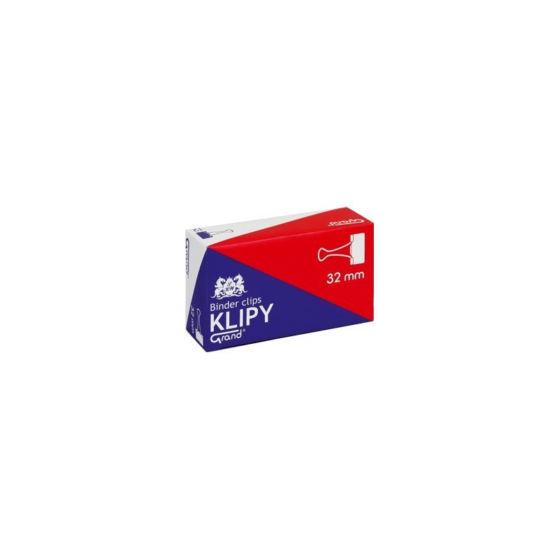 Klip 32Mm 12Szt (1.1/4Cala) Czarny Grand 110-1094 Klipy Do Dokumentów