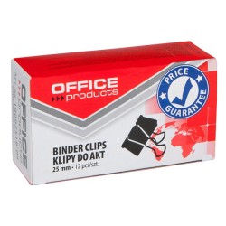 Klipy Do Dokumentów , 25Mm, 12Szt., Czarne, Typu Office Products 18092519-05