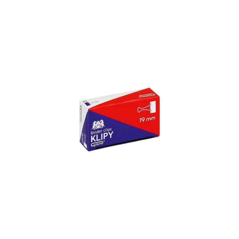 Klip 19Mm 12Szt (3/4 Cala) Czarny Grand 110-1092 Klipy Do Dokumentów