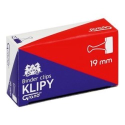 Klip 19Mm 12Szt (3/4 Cala) Czarny Grand 110-1092 Klipy Do Dokumentów