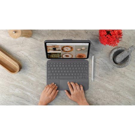Logitech 920-011382 Klawiatura Do Urządzeń Mobilnych Qwerty Amerykański Międzynarodowy Smart Connector Szary
