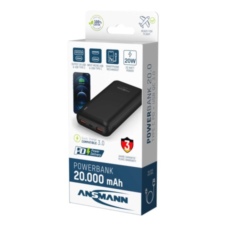 Ansmann Pb320Pd Litowo-Polimerowy (Lipo) 20000 Mah Czarny