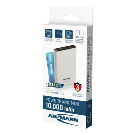 Ansmann 1700-0156 Bank Mocy Litowo-Jonowa (Li-Ion) 10000 Mah Biały
