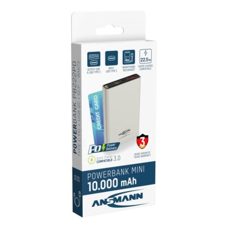 Ansmann 1700-0156 Bank Mocy Litowo-Jonowa (Li-Ion) 10000 Mah Biały