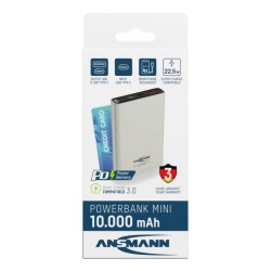 Ansmann 1700-0156 Bank Mocy Litowo-Jonowa (Li-Ion) 10000 Mah Biały