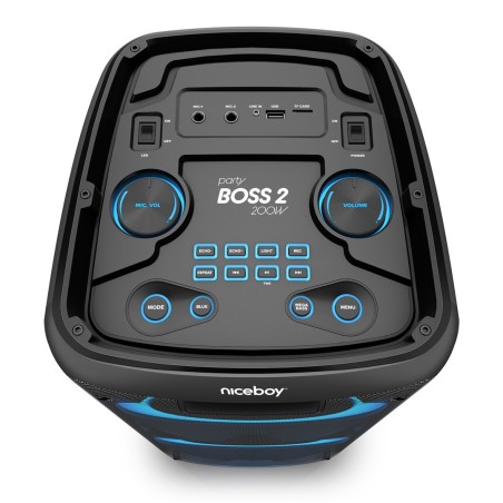 Niceboy Party Boss 2 (200W) Głośnik Mono Przenośny Czarny