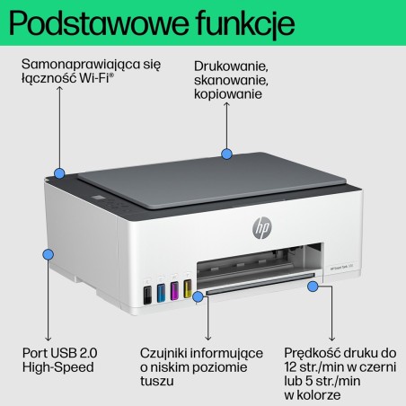 Hp Smart Tank 580 Bezprzewodowe All-In-One W Kolorze Drukarka, Kopiarka, Skaner