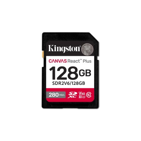 128Gb Sdxc Canvas React Plus U3/Uhs-Ii 280R/100W V60 Full Hd/4K