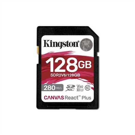 128Gb Sdxc Canvas React Plus U3/Uhs-Ii 280R/100W V60 Full Hd/4K