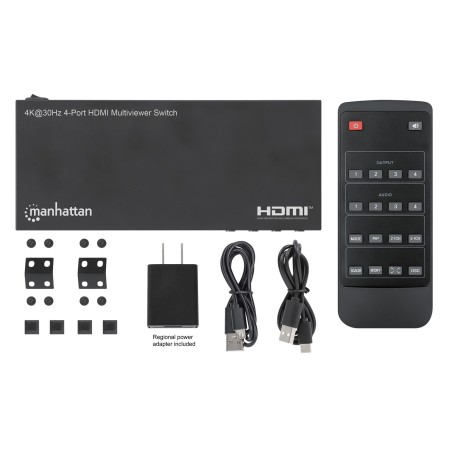 4-Portowy Hdmi Multiviewer Switch 4K 30Hz Manhattan