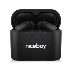 Niceboy Hive Podsie 4 Czarne / Słuchawki Bezprzewodowe Z Mikrofonem / Tws / Bluetooth 5.4 / Ip54 / Etui Ładujące