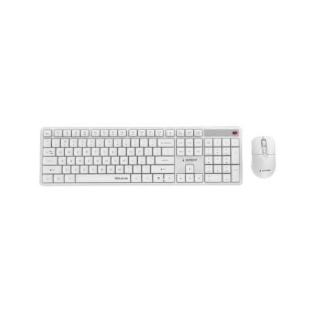 Gembird Bezprzewodowy Zestaw Klawiatury + Mysz Silent Key Pro Business, Biały, Układ Us