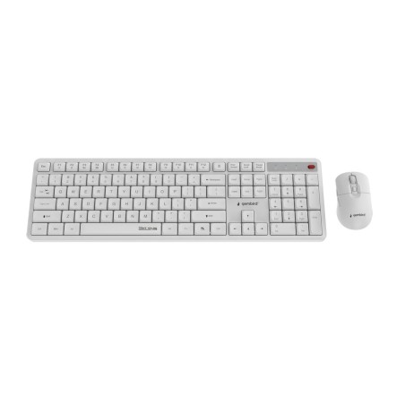 Gembird Bezprzewodowy Zestaw Klawiatury + Mysz Silent Key Pro Business, Biały, Układ Us
