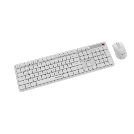 Gembird Bezprzewodowy Zestaw Klawiatury + Mysz Silent Key Pro Business, Biały, Układ Us