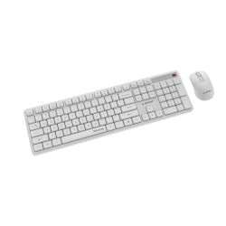 Gembird Bezprzewodowy Zestaw Klawiatury + Mysz Silent Key Pro Business, Biały, Układ Us