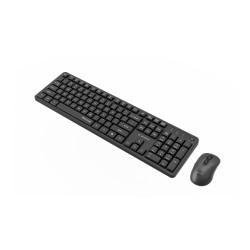 Gembird Bezprzewodowy Zestaw Klawiatury + Mysz Silent Key Pro Business, Czarny, Układ Us