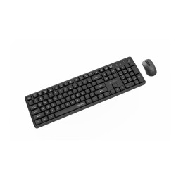 Gembird Bezprzewodowy Zestaw Klawiatury + Mysz Silent Key Pro Business, Czarny, Układ Us