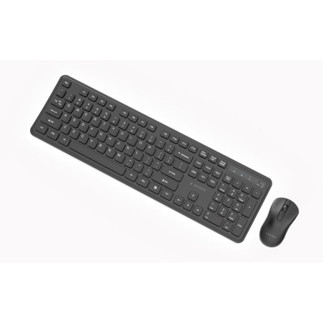 Gembird Bezprzewodowy Zestaw Klawiatury + Mysz Slim Pro Business Na Biurko, Czarny, Układ Us
