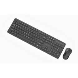 Gembird Bezprzewodowy Zestaw Klawiatury + Mysz Slim Pro Business Na Biurko, Czarny, Układ Us