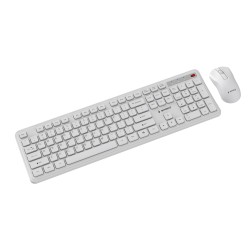 Gembird Bezprzewodowy Zestaw Klawiatury + Mysz Slim Pro Business Na Biurko,Biały, Układ Us