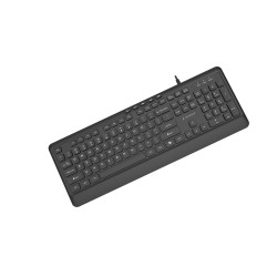 Gembird Klawiatura Przewodowa Multimedialna Slim, Usb 5 Klawiszy Hotkeys, Us Layout, Czarna