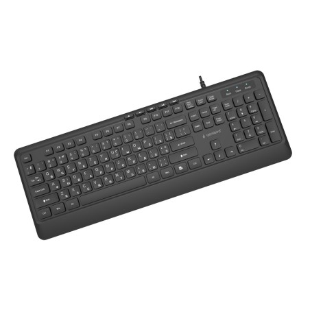 Gembird Przewodowa Klawiatura Multimedialna Slim 5 Klawiszy Hotkeys, Ru Layout, Czarna