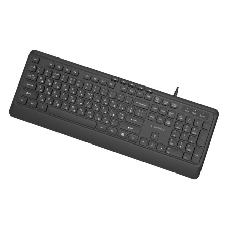 Gembird Przewodowa Klawiatura Multimedialna Slim 5 Klawiszy Hotkeys, Ru Layout, Czarna