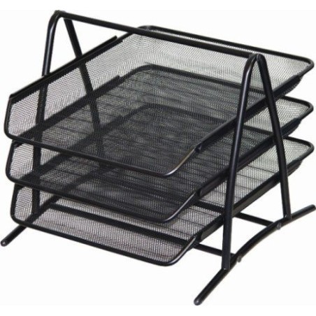 Półka Na Dokumenty Dotts A4 (3) Siatka Czarna 350X297X275Mm