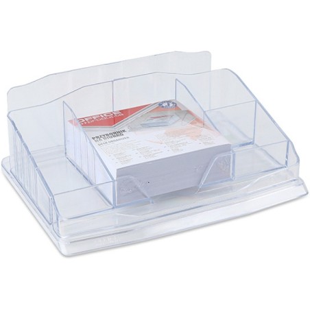 Przybornik Na Biurko Office Products (Z Karteczkami) Transparentny