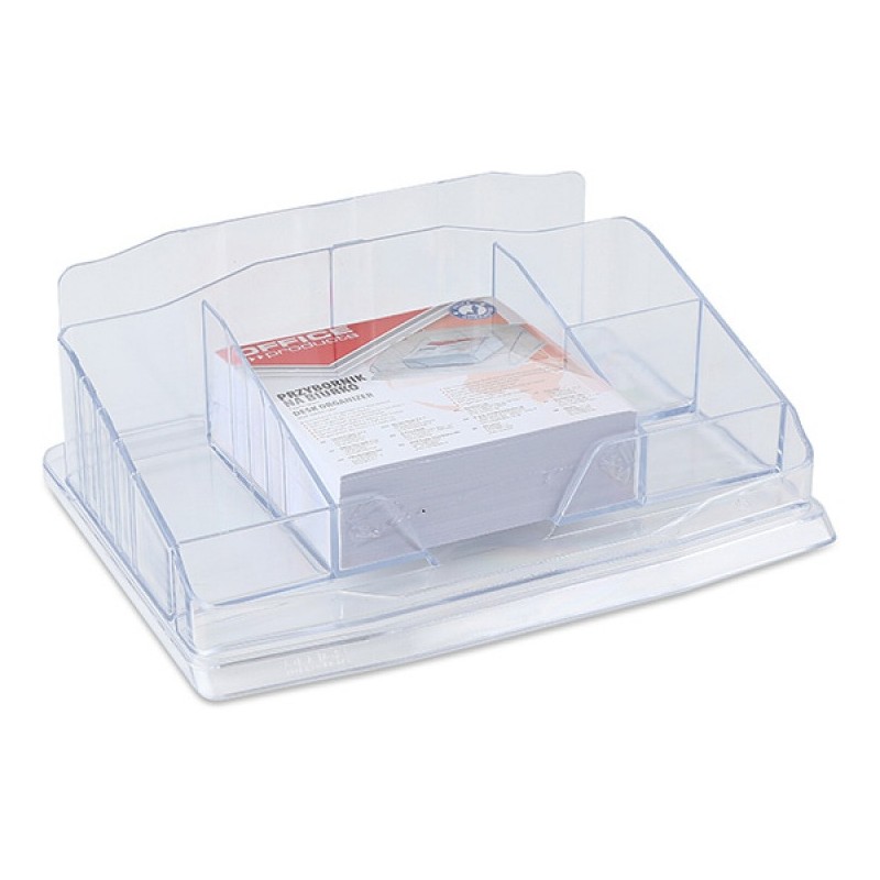 Przybornik Na Biurko Office Products (Z Karteczkami) Transparentny