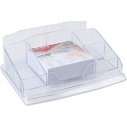 Przybornik Na Biurko Office Products (Z Karteczkami) Transparentny