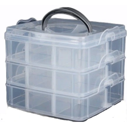 Organizer Pojemnik 18 Przegródek 3 Warstwy 15X15X12,5Cm  P2007623 Na Śrubki / Koraliki