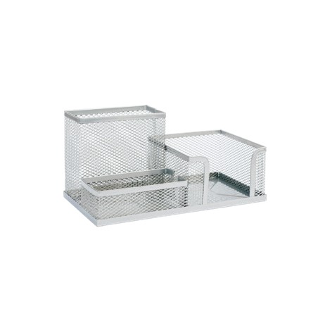 Przybornik Na Biurko Dotts Siatka Srebrny 205X103X98Mm