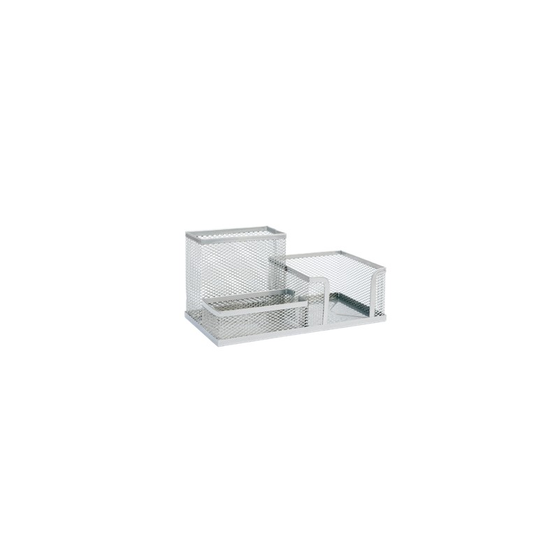 Przybornik Na Biurko Dotts Siatka Srebrny 205X103X98Mm