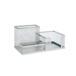 Przybornik Na Biurko Dotts Siatka Srebrny 205X103X98Mm