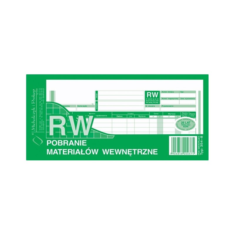 Pobranie Materiału Wewnętrzne 1/3 A4 (Wielokopia)