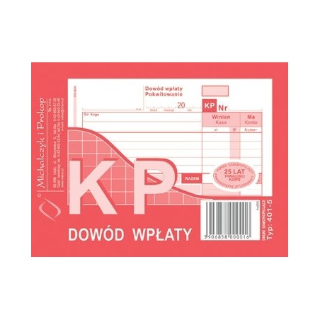 Kp - Dowód Wpłaty A6 (Wielokopia)