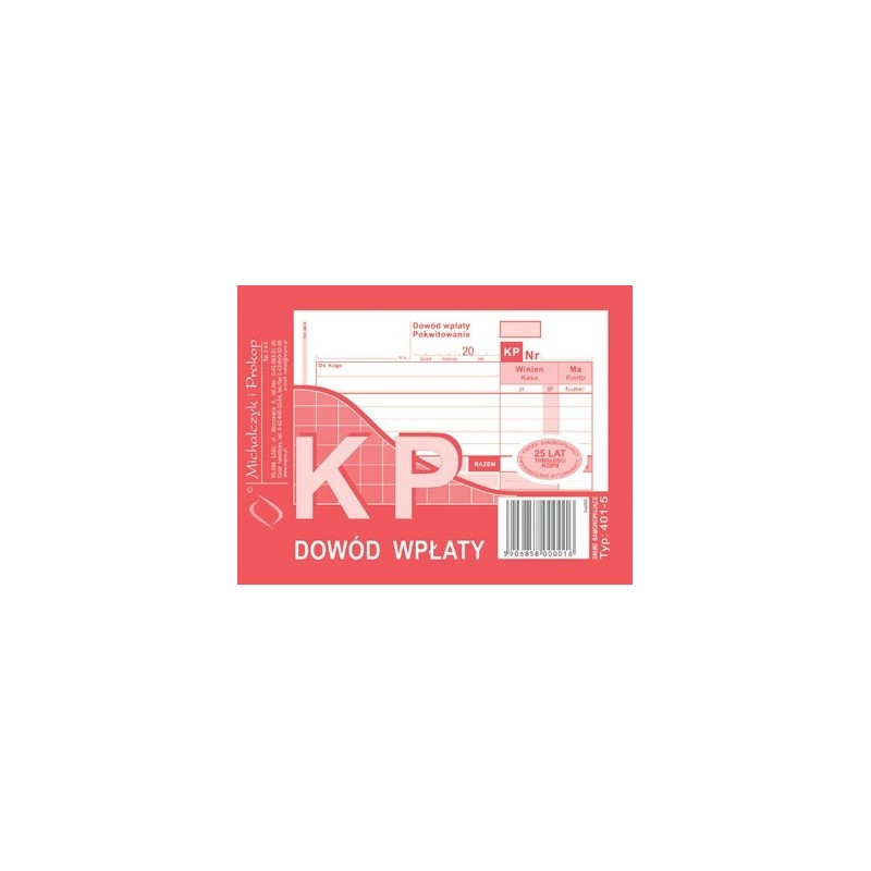 Kp - Dowód Wpłaty A6 (Wielokopia)