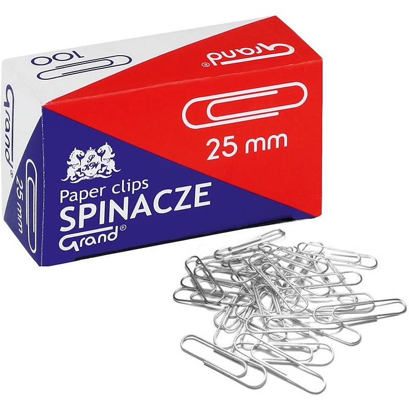 Spinacze Biurowe Grand 25Mm Okrągłe (100)