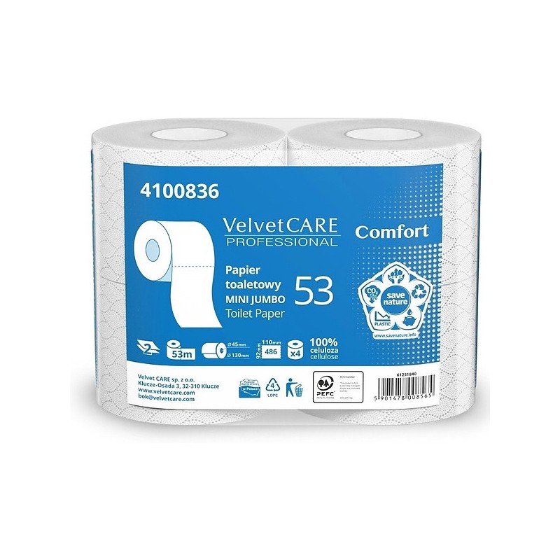 Papier Toaletowy Velvet Care Comfort 2W Celuloza Biały (4)