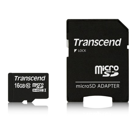 Sd Microsd Card  16Gb Transcend Sdhc Class10 W/Adapter