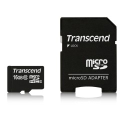 Sd Microsd Card  16Gb Transcend Sdhc Class10 W/Adapter
