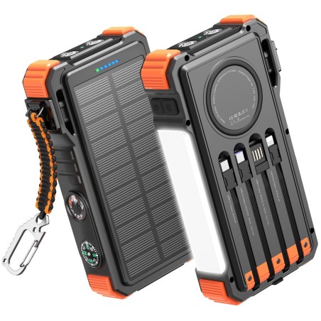 Extralink Powerbank Solarny 20000Mah 45W Indukcja Lampa Latarka