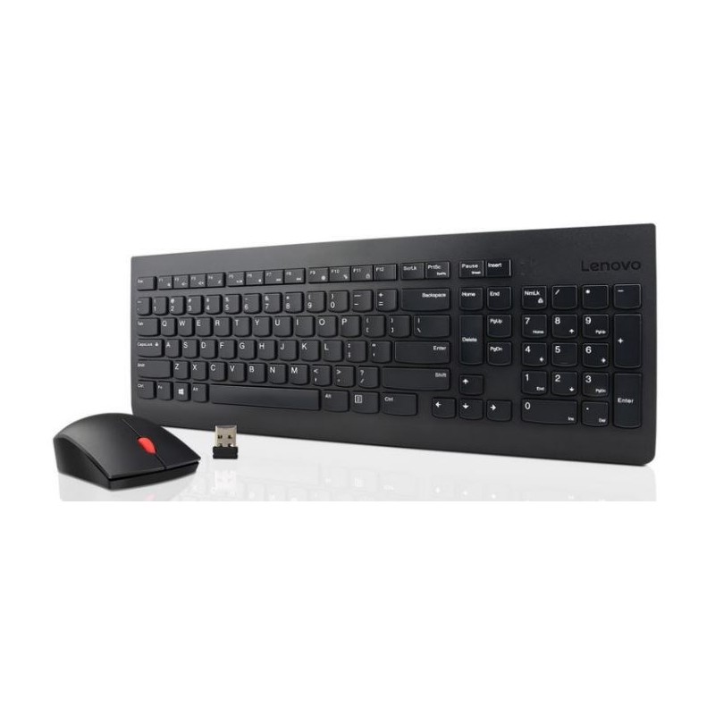 Lenovo 4X30M39497 Klawiatura Dołączona Myszka Uniwersalne Rf Wireless Qwerty Us English Czarny