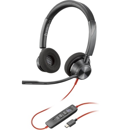 Poly Zestaw Słuchawkowy Blackwire 3320 Stereo Usb-C Z Certyfikatem Microsoft Teams + Przejściówka Usb-C/A
