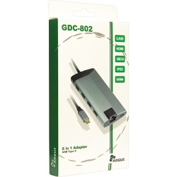 Inter-Tech Gdc-802 Przewodowa Usb 3.2 Gen 1 (3.1 Gen 1) Type-C Szary