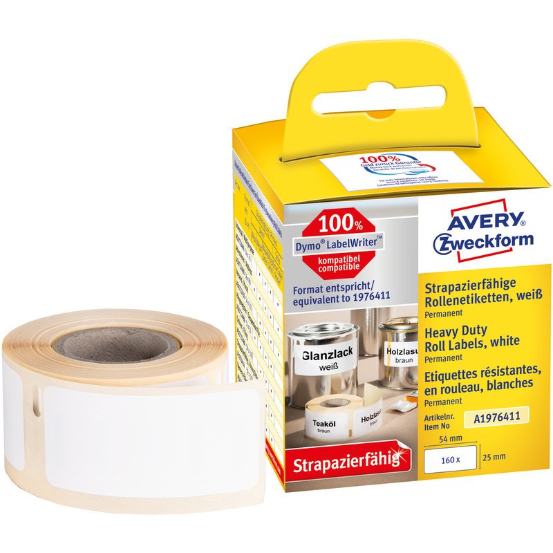 Etykiety Na Rolce Avery Zweckform 25X54Mm Heavy Duty Białe (160)