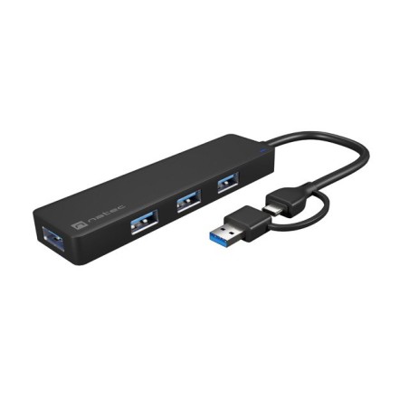 Natec Hub Usb-C 3.0 Mayfly 4-Porty + Adapter Usb-A Nhu-2023
